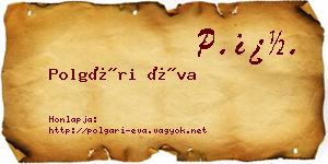 Polgári Éva névjegykártya
